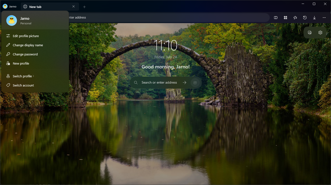 Another view of the ZenSurf interface.
